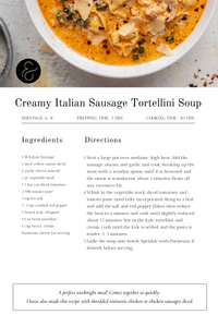Creamy Italian Sausage & Tortellini Soup