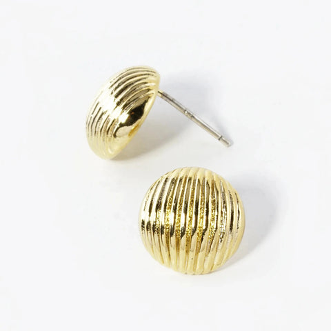 Textured Gold Stud Earrings
