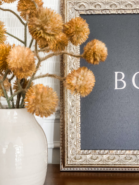 Boo Sign in Gold Frame