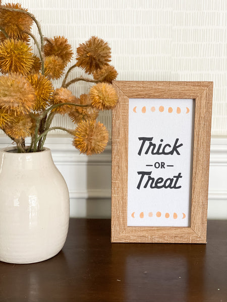 Trick or Treat Wood Sign | Small