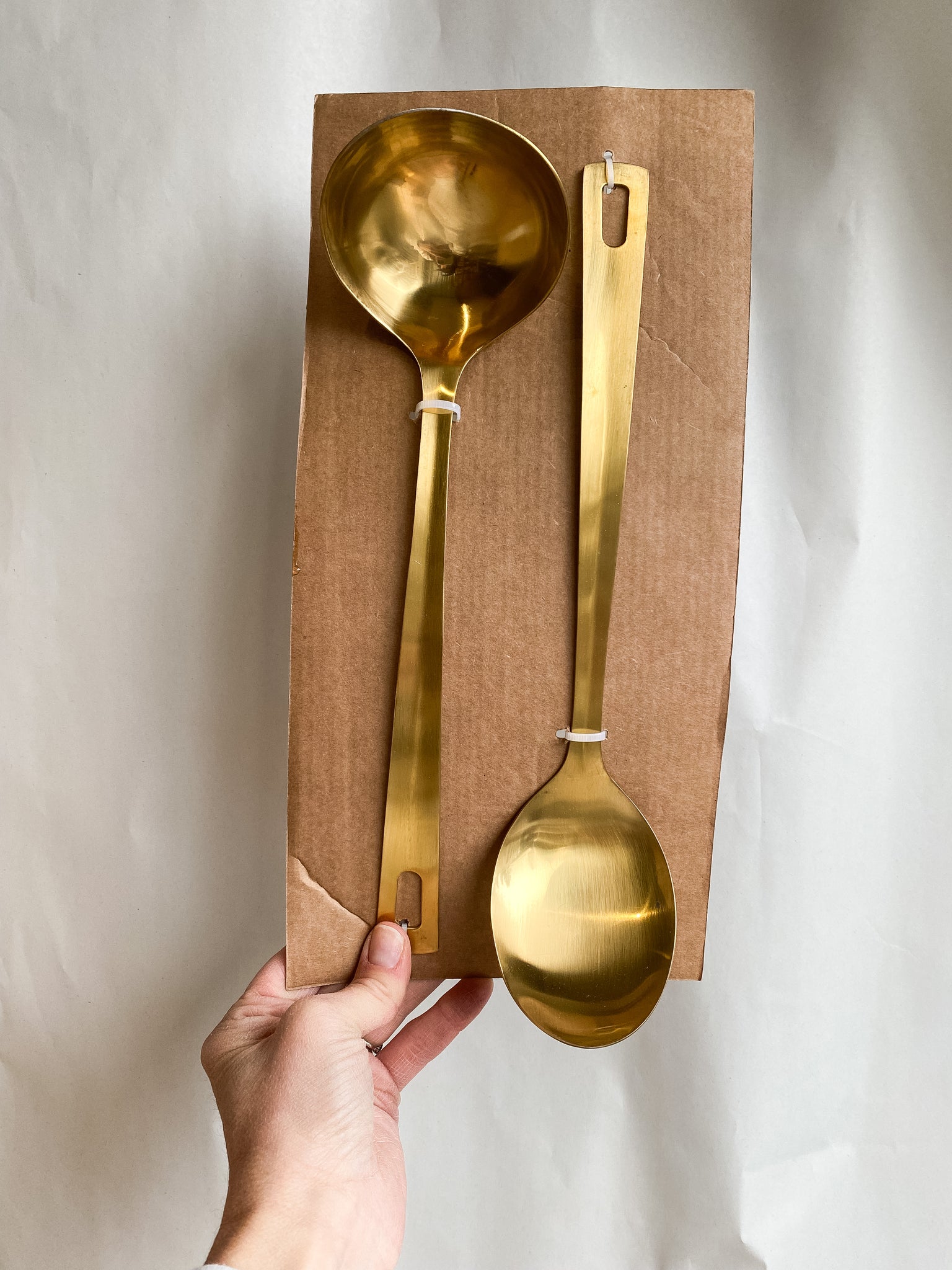 SAMPLE SALE Gold Spoon & Ladle Set