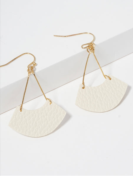 Faux Leather Drop Earrings