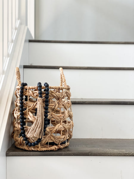 SAMPLE SALE Woven Basket with Handles