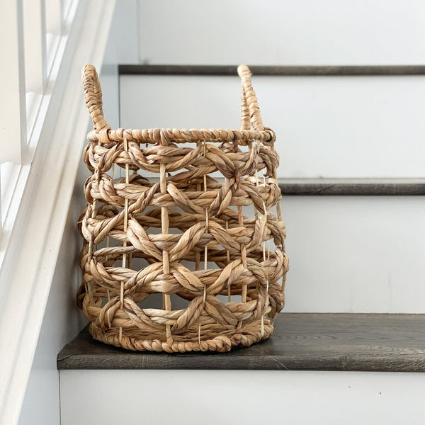 SAMPLE SALE Woven Basket with Handles