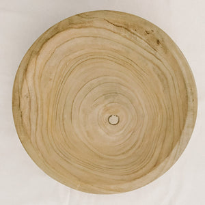 Hand Carved Round Wood Trays