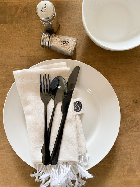 Black Silverware Set