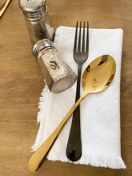Black Silverware Set
