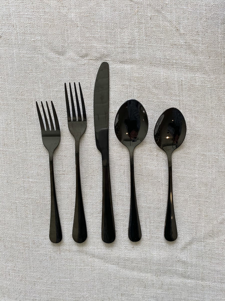 Black Silverware Set