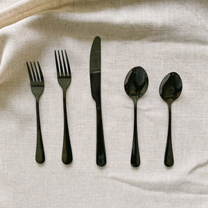 Black Silverware Set