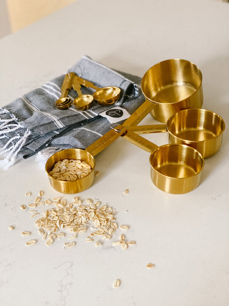Gold Measuring Cups + Spoons