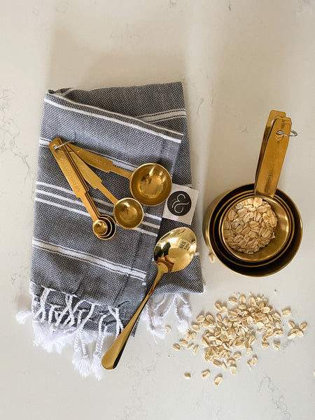 Gold Measuring Cups + Spoons