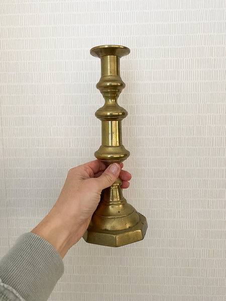 FOUND Vintage Brass Taper Candle Holders