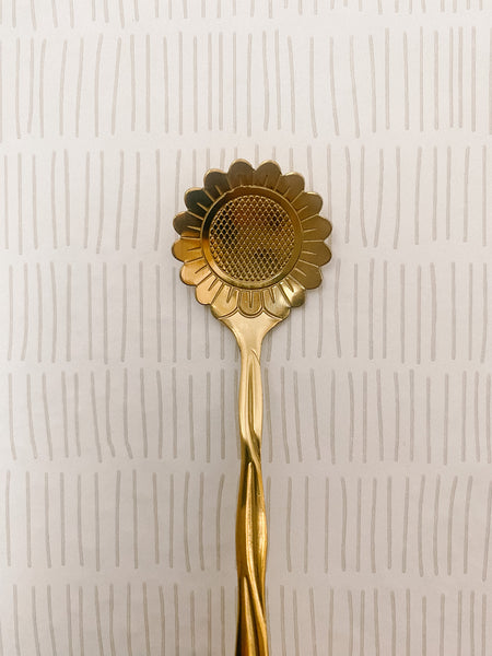 Gold Flower Tea Spoons