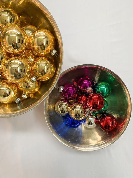 Vintage Glass Ornaments | Gold