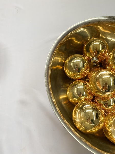 Vintage Glass Ornaments | Gold