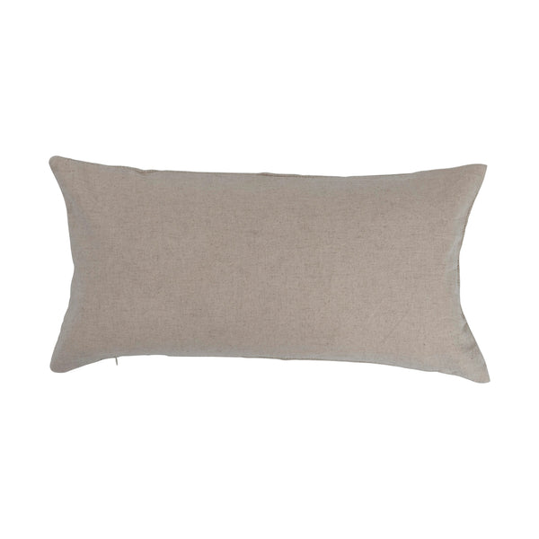 Cotton & Linen Lumbar Pillow with Pleats