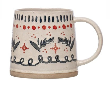 Hand-Stamped Holiday Mugs