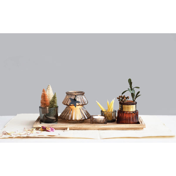 Holiday Tea Light Candle Set with Tray